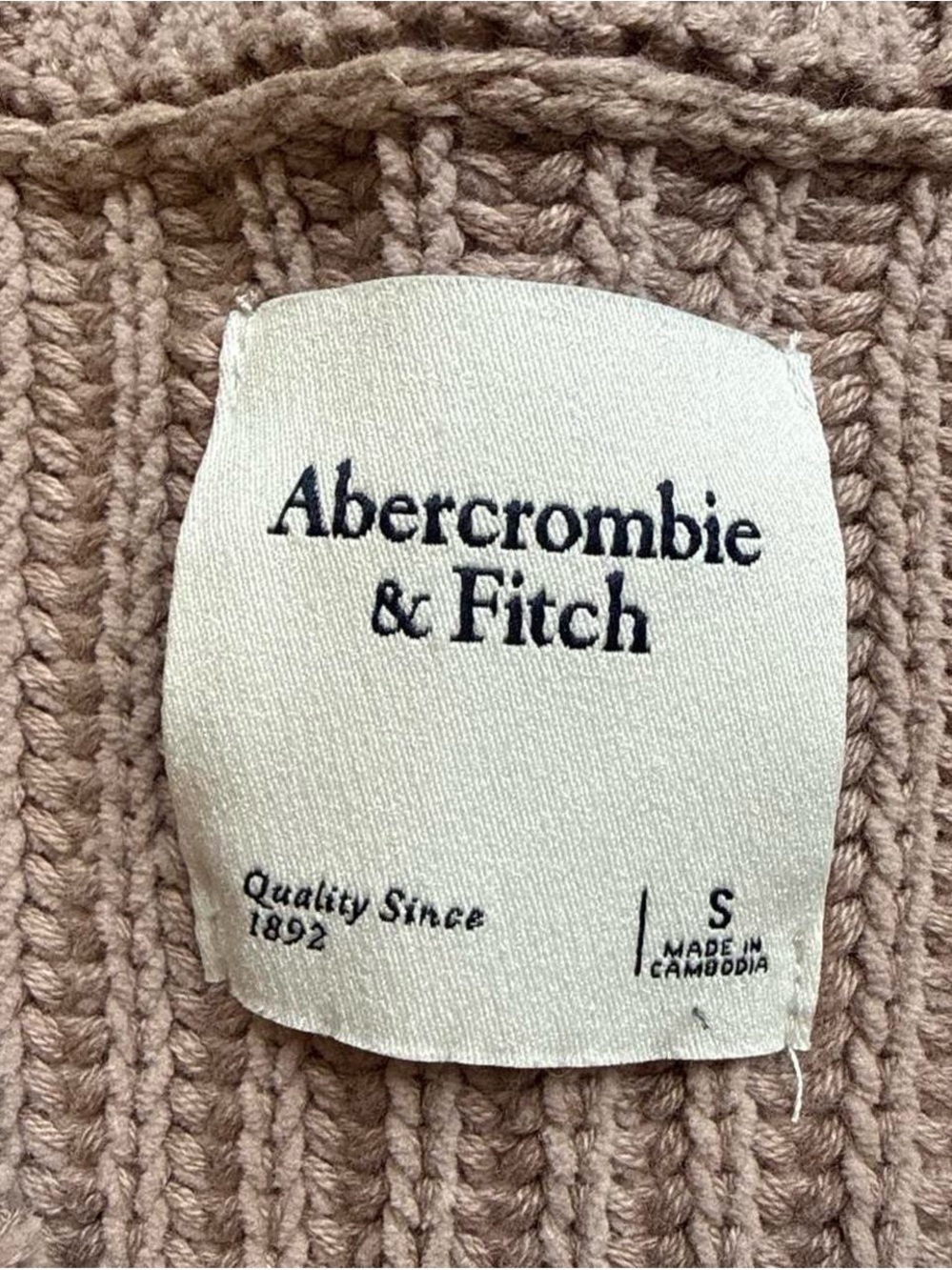 Abercrombie & Fitch Women's Taupe Knit Button Cardigan - Picture 4 of 5